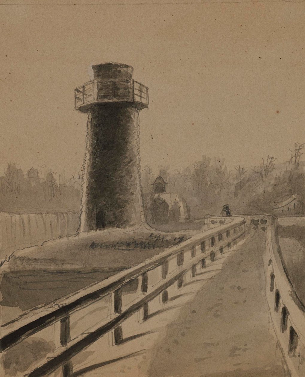 Lighthouse by Alfred Jacob Miller
