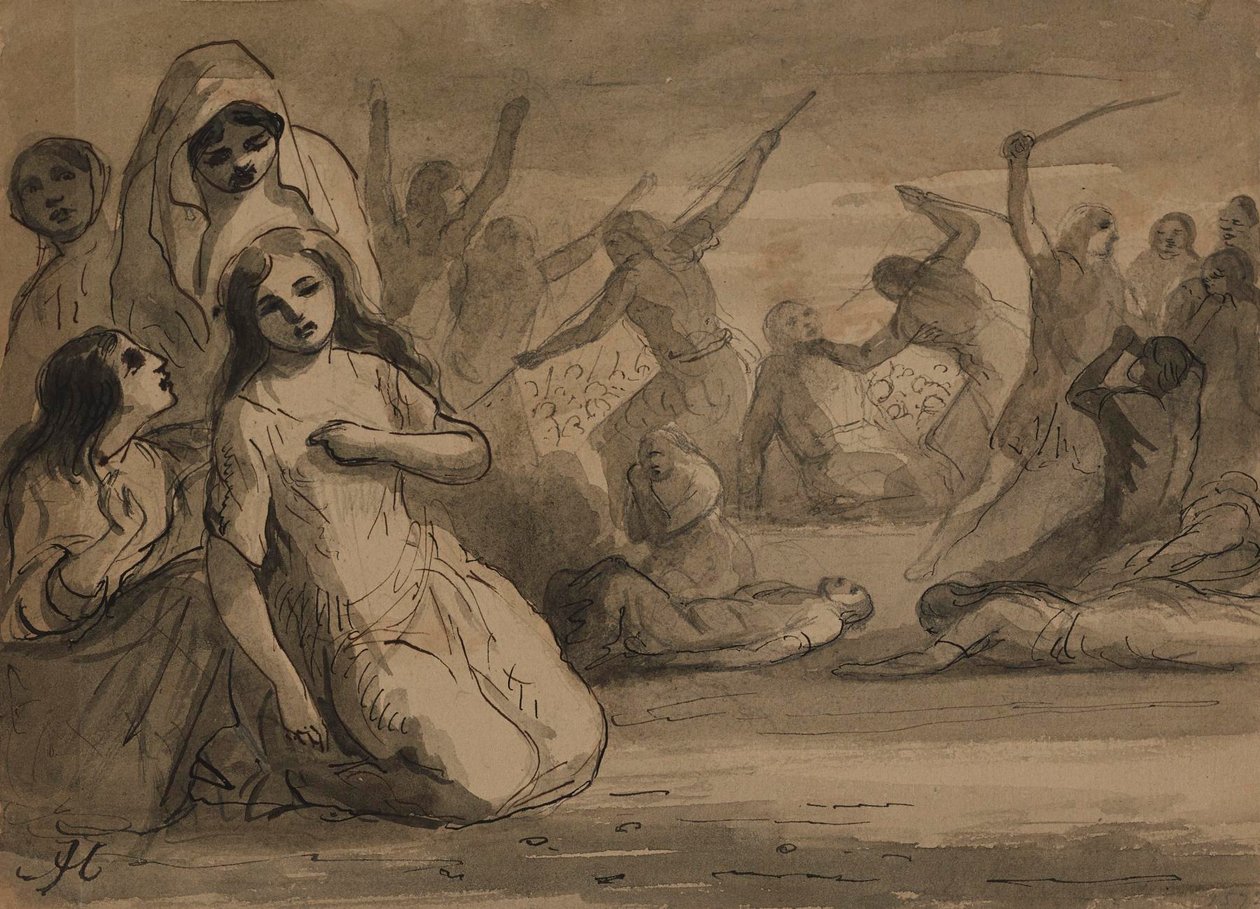Massacre of St. Bartholomew by Alfred Jacob Miller