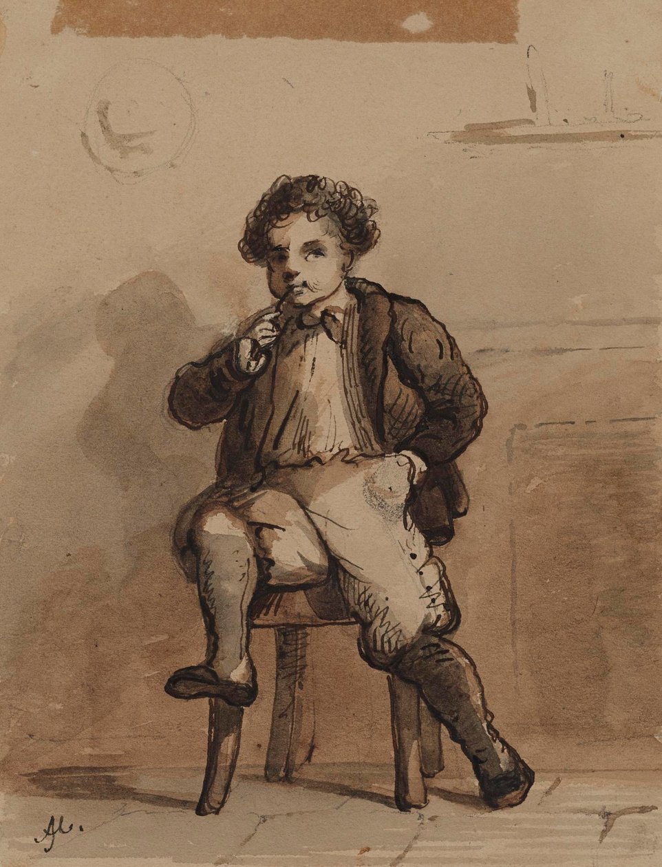 My Papa Smokes, So I Smoke by Alfred Jacob Miller