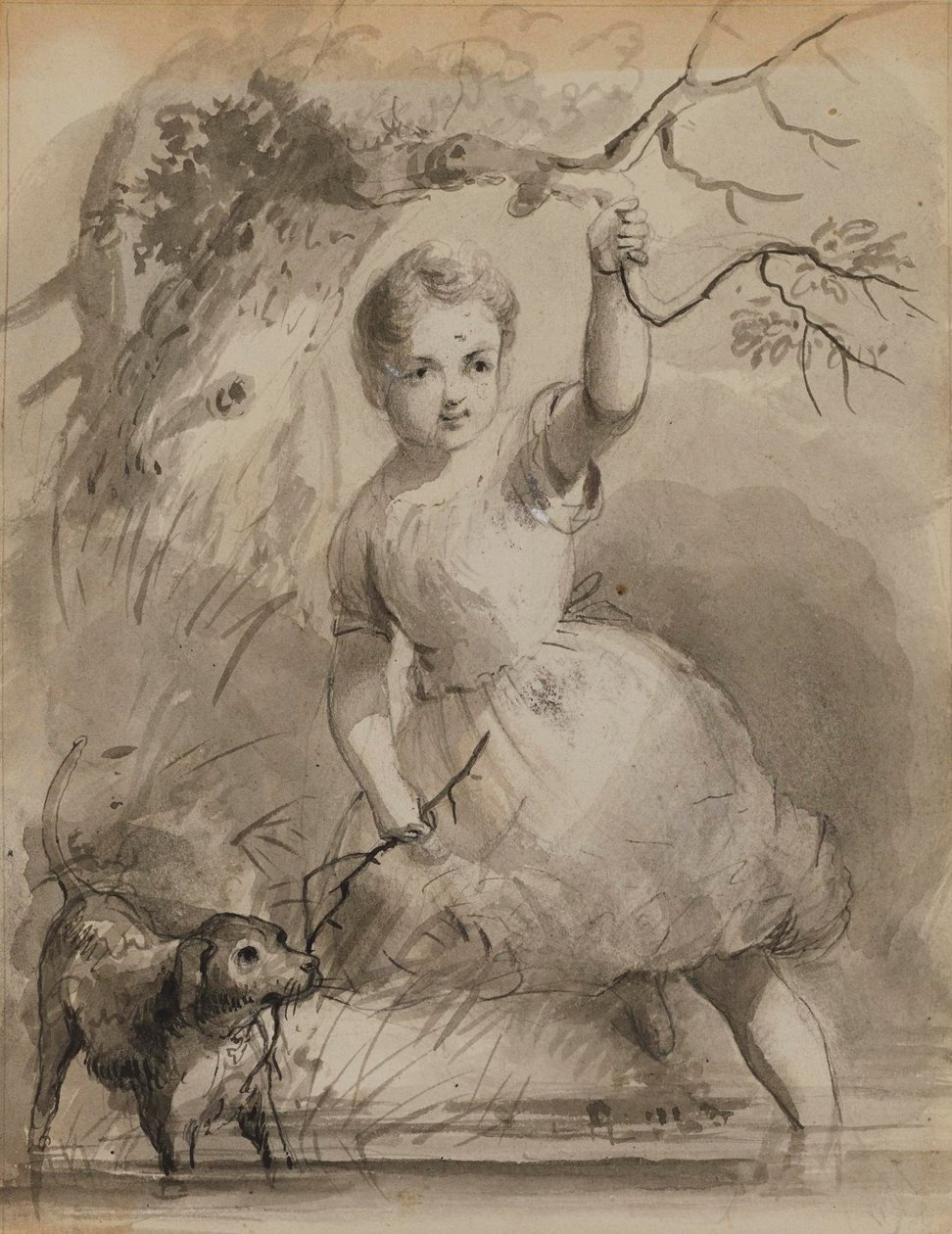 Playmates by Alfred Jacob Miller