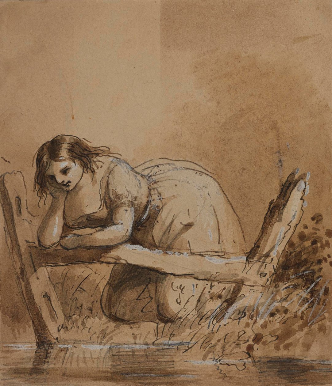 The Dreamer. Building Air-castles. by Alfred Jacob Miller