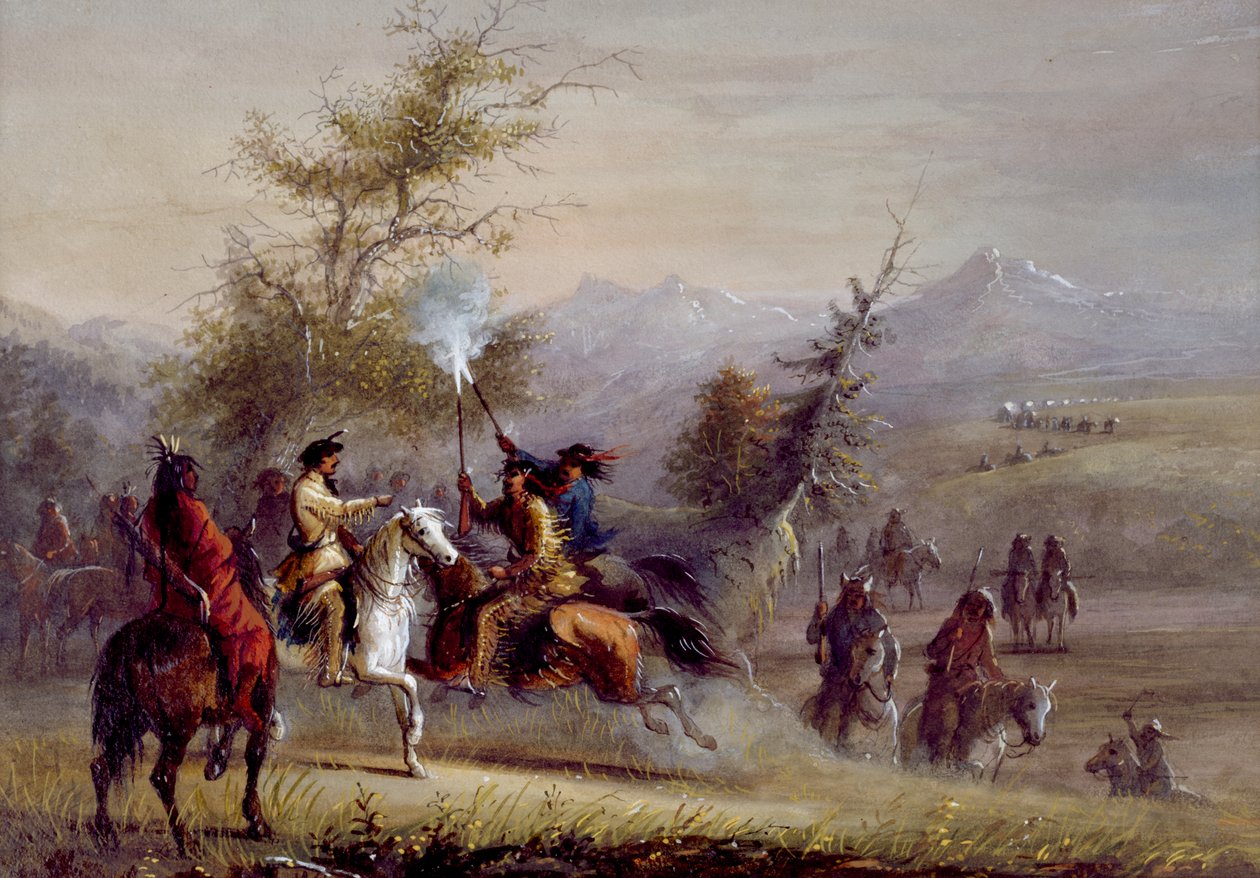 The Greeting by Alfred Jacob Miller