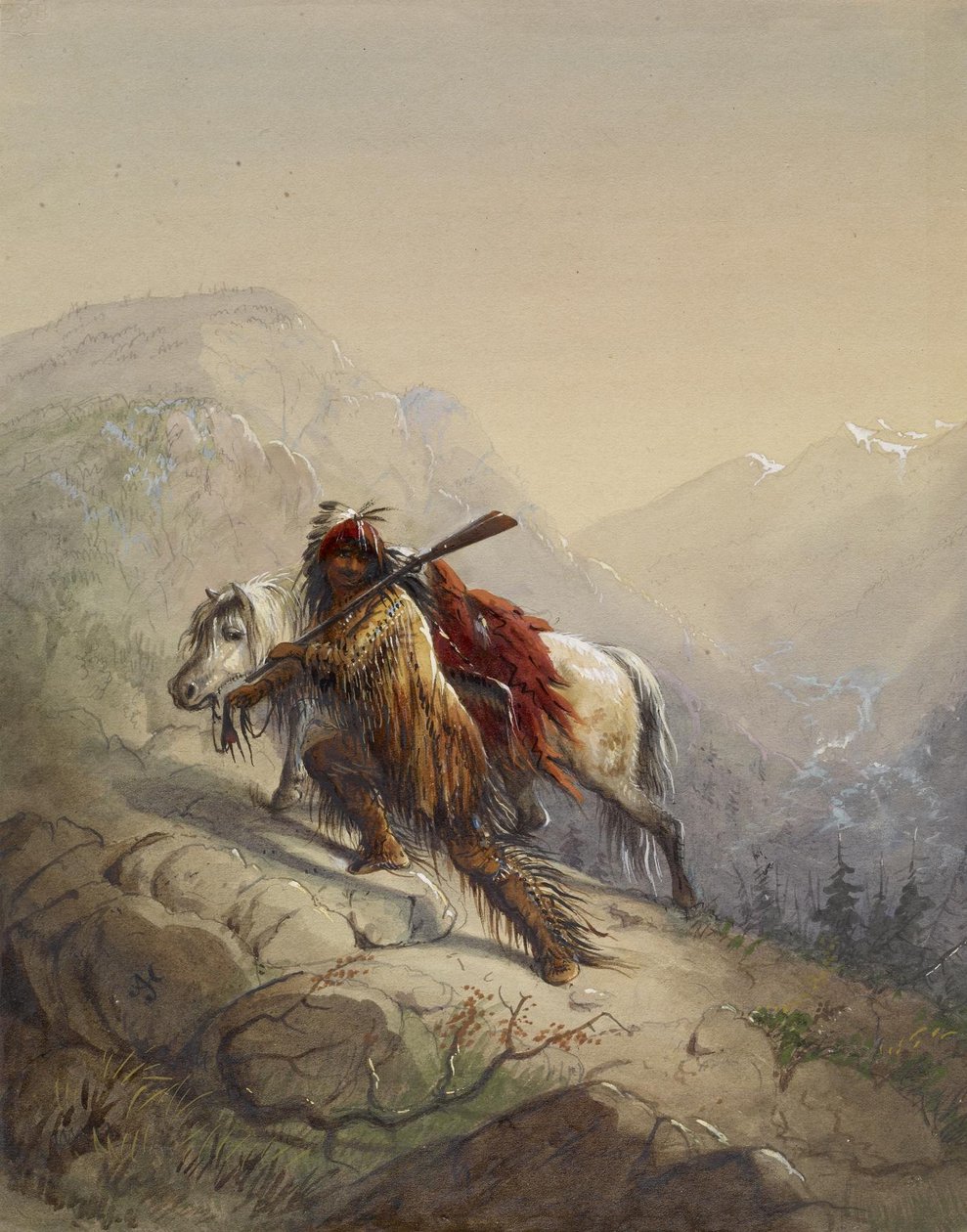 The Scalp-Lock by Alfred Jacob Miller