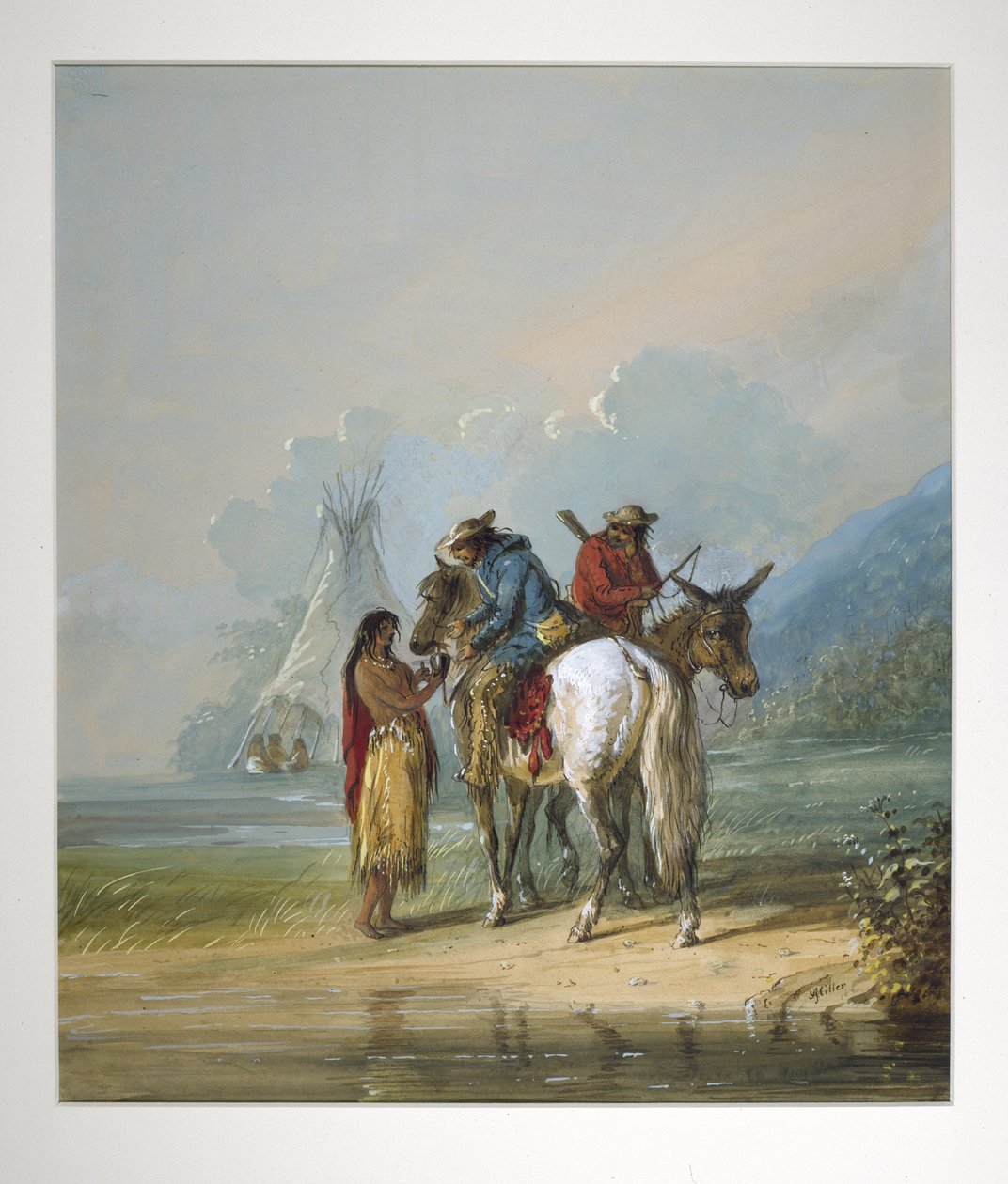 The Thirsty Trapper by Alfred Jacob Miller