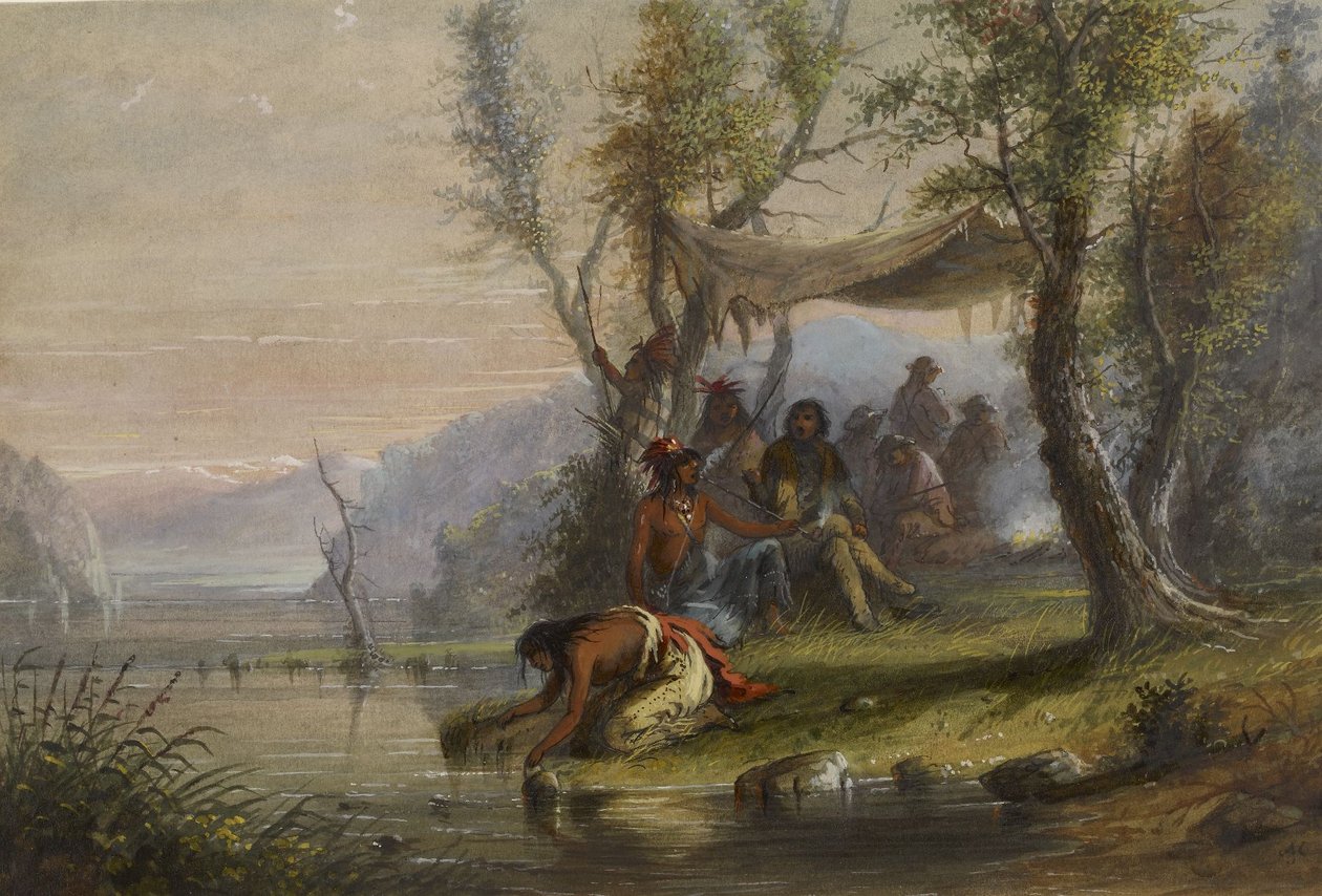 Visit to an Indian Camp by Alfred Jacob Miller