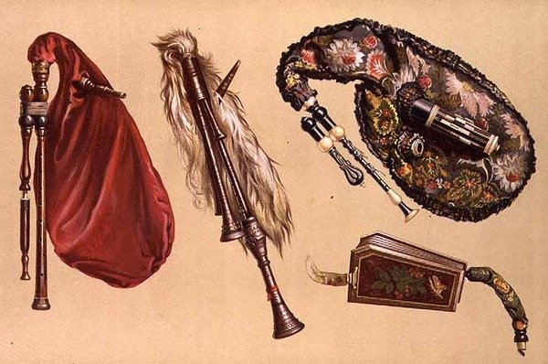 Bagpipes: Four Including a Cornemuse, a Calabrian and a Musette, from 