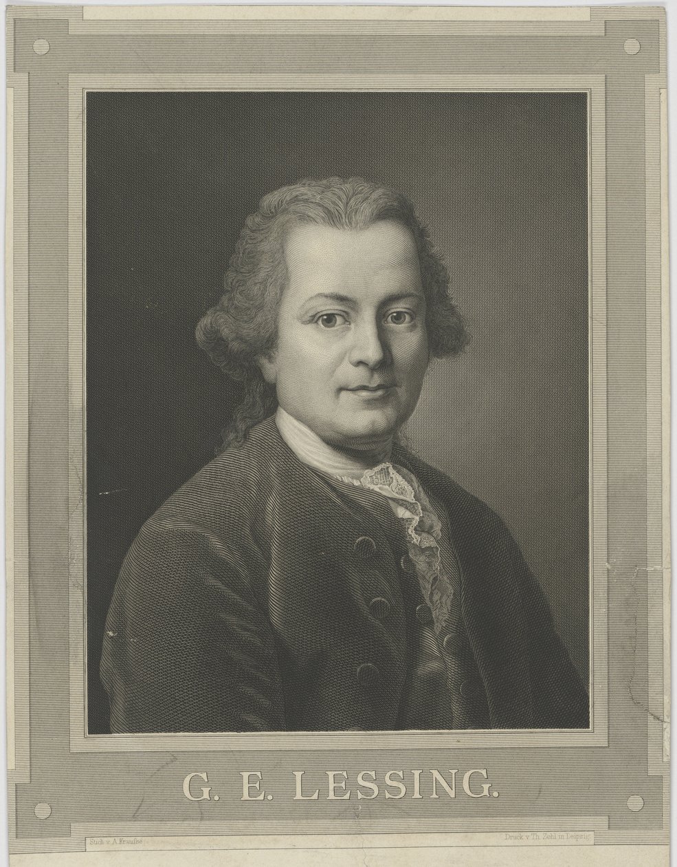 Portrait of Gotthold Ephraim Lessing by Alfred Kraufse
