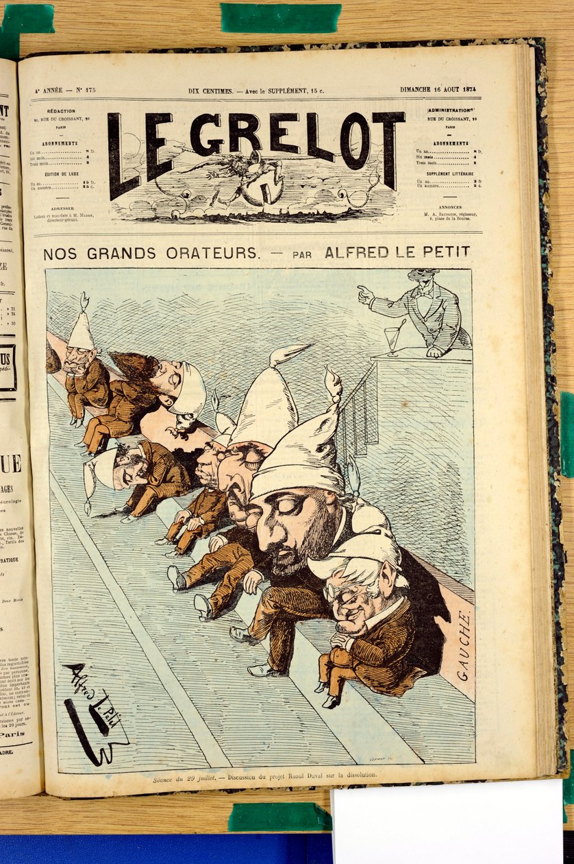 Cover of Le Grelot, number 175, Satirical in Colors by Alfred Le Petit