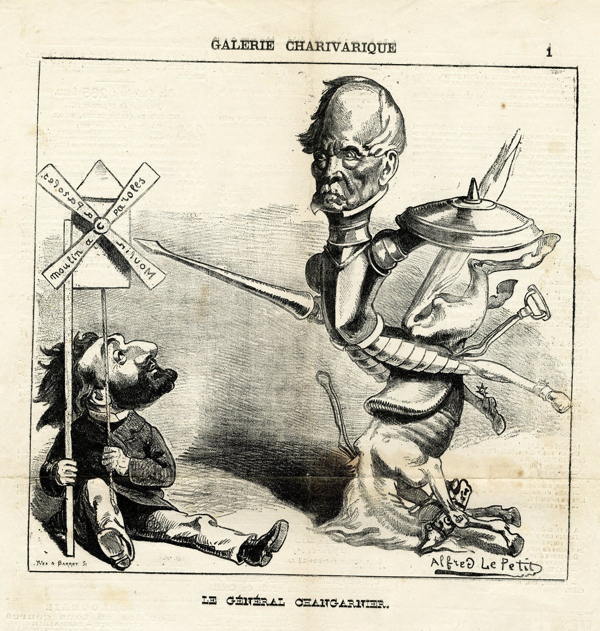 Illustration of Alfred Le Petit (1841-1909) in Le Charivari by Alfred Le Petit