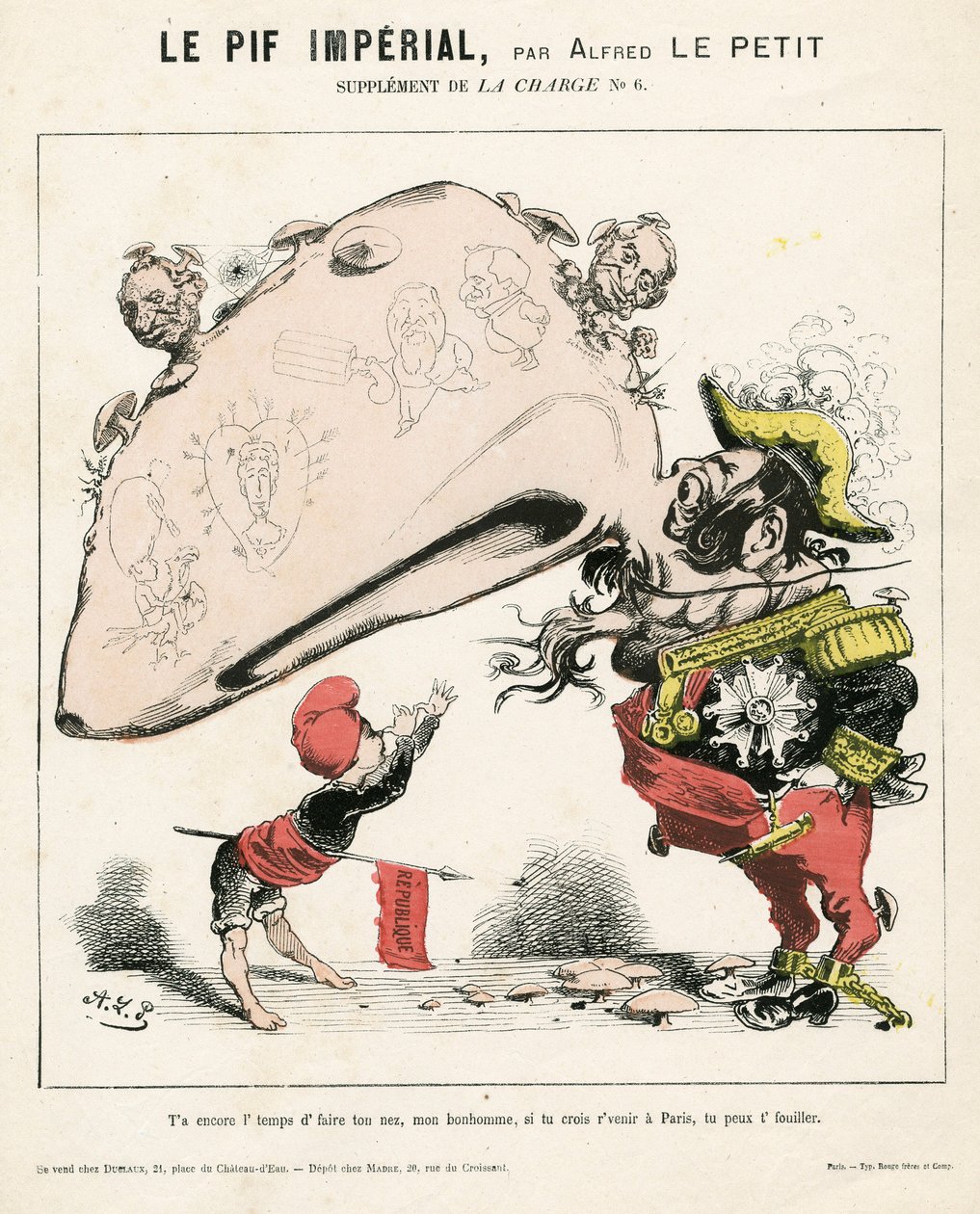 La Charge (1870), number 6, Satirical in Colors by Alfred Le Petit