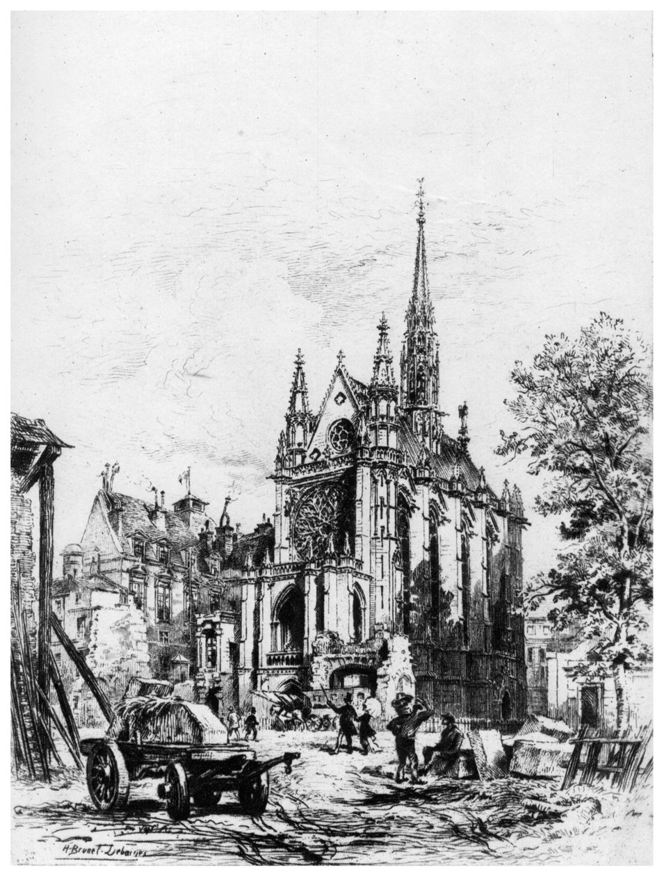 La Sainte-Chapelle by Alfred Louis Brunet Debaines