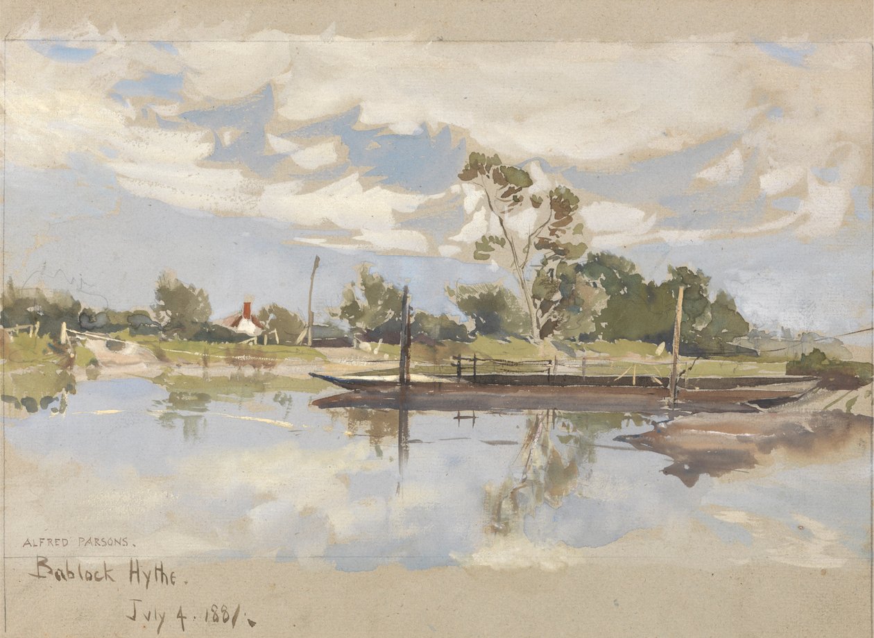 Bablock Hythe, Near Oxford by Alfred Parsons