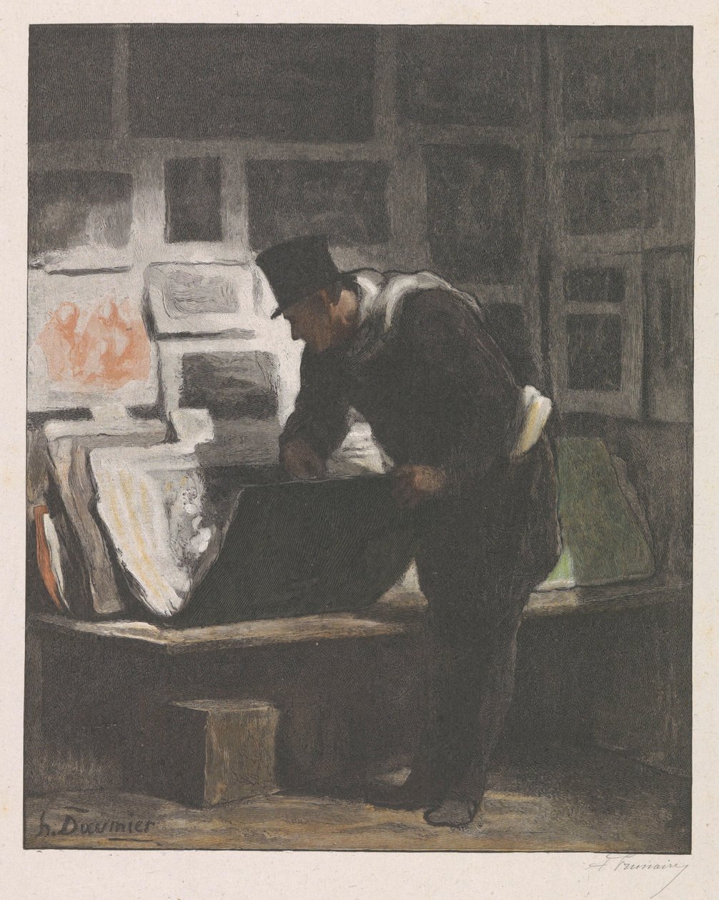 Print Collector by Alfred Prunaire (signed by artist)