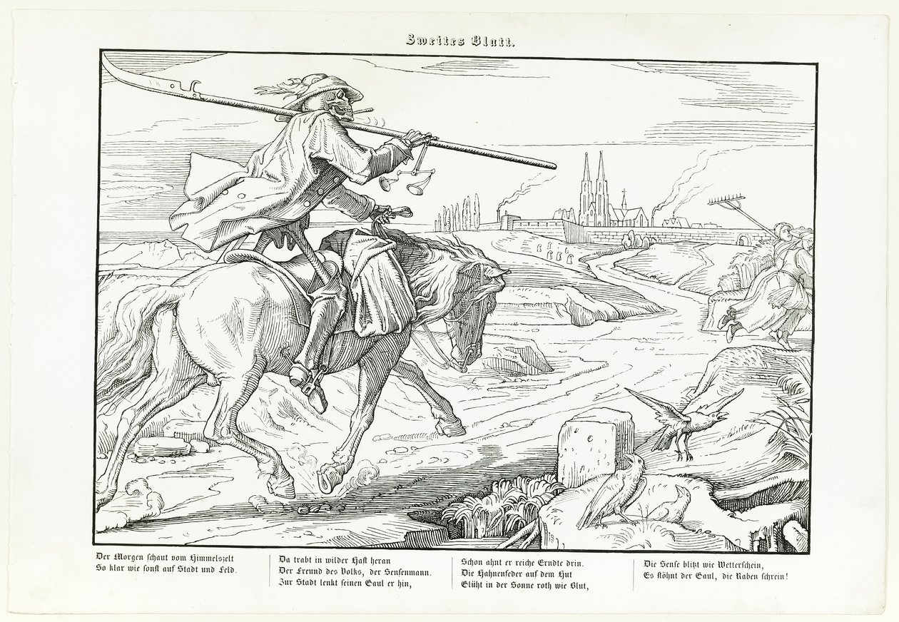 Another Dance of Death, Plate II by Alfred Rethel