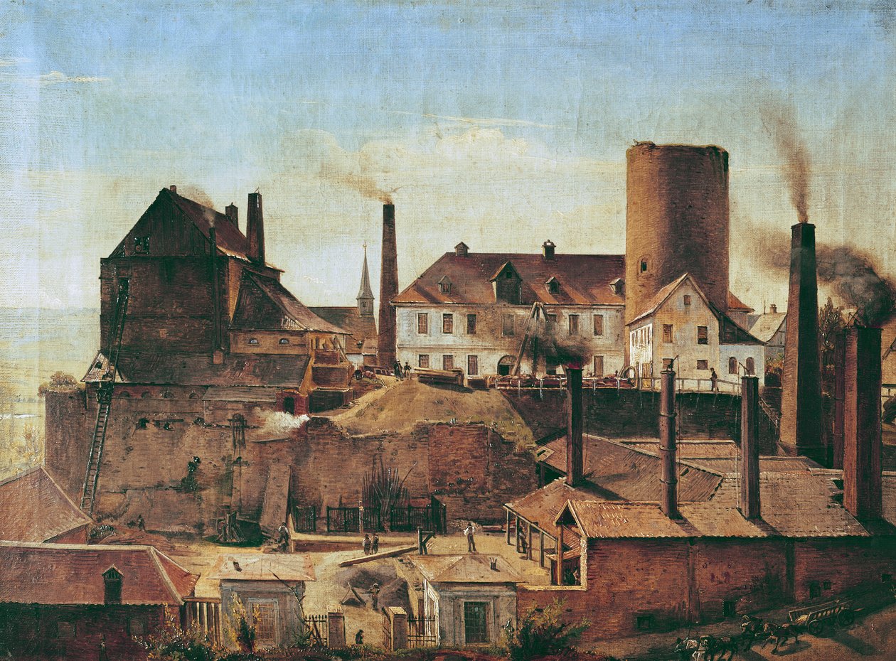 The Harkort Factory at Burg Wetter, c.1834 by Alfred Rethel
