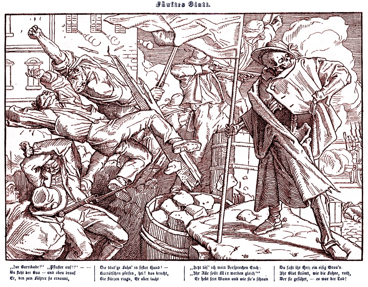Totentanz 1848: Death Leads Revolutionary Citizens by Alfred Rethel