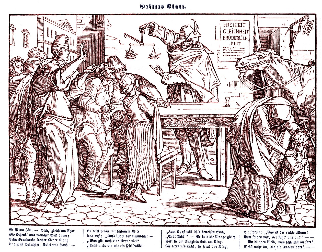 Totentanz 1848: Death Proves That All Men Are Equal by Alfred Rethel