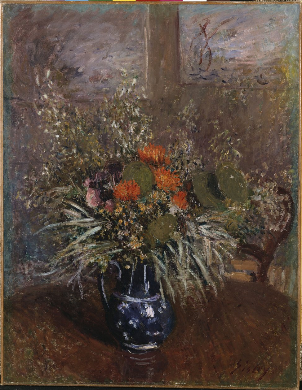 A Bouquet of Flowers by Alfred Sisley