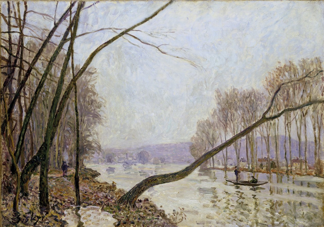 Bank of the Seine in Autumn by Alfred Sisley