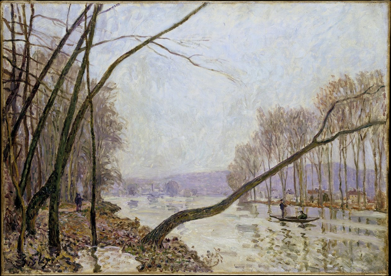 Bank of the Seine in Autumn by Alfred Sisley