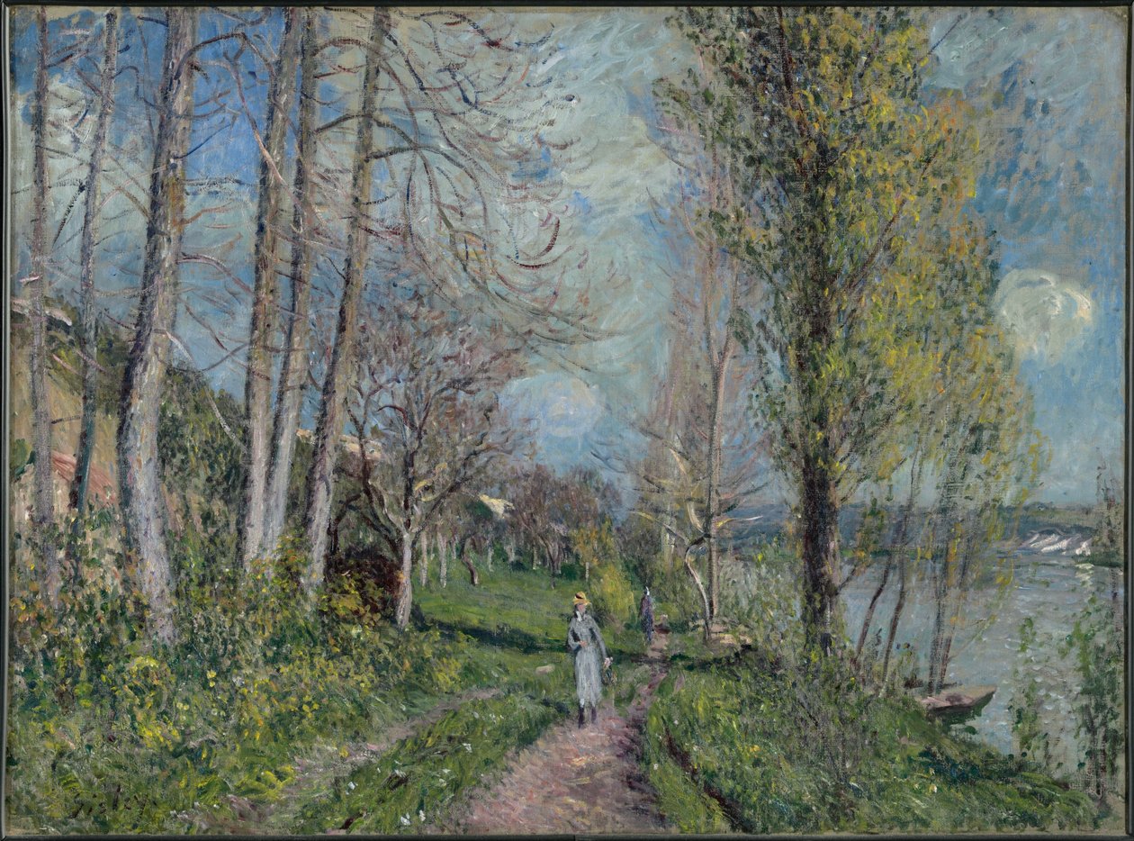 Banks of the Seine at By by Alfred Sisley