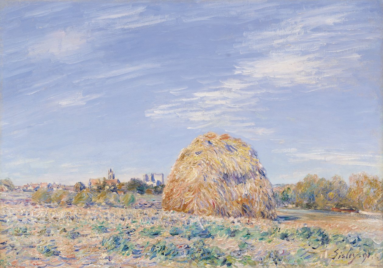 Haystack on the Banks of the Loing, 1891 by Alfred Sisley