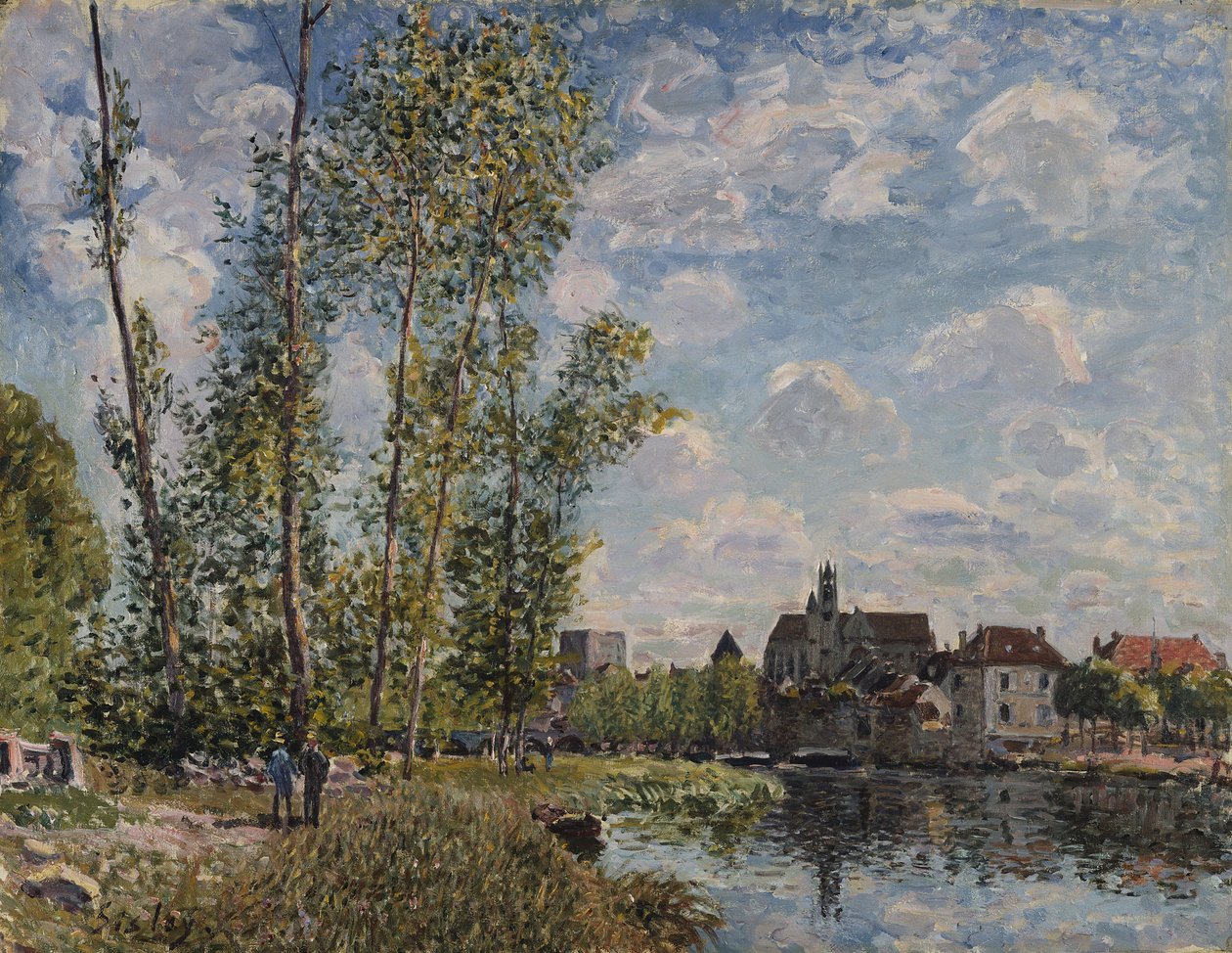 Moret, View of the Loing, Afternoon in May by Alfred Sisley