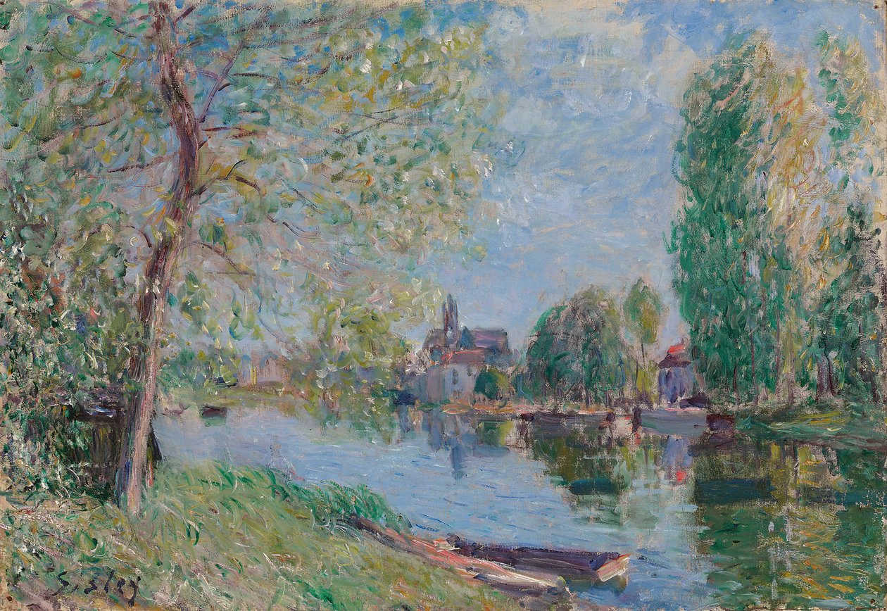 Spring in Moret-sur-Loing by Alfred Sisley