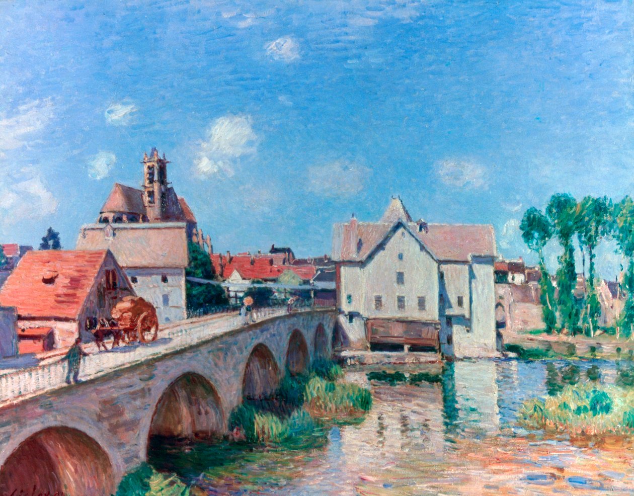 Alfred Sisley、MORET-SUR-LOING、画集画、新品額装付 Sisley / Spring in Moret-sur-Loing - Alfred Sisley as art print or