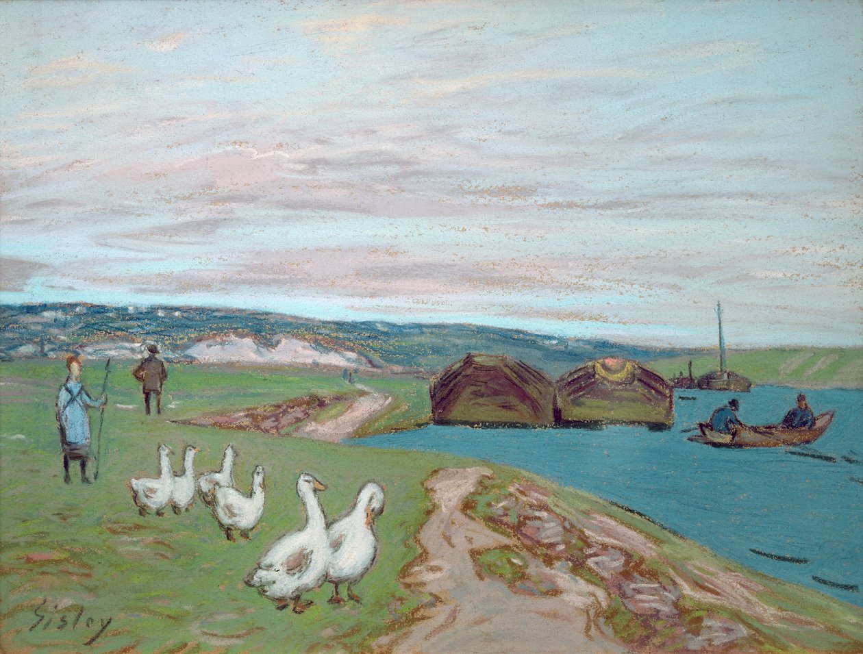 The Goose Girl by Alfred Sisley