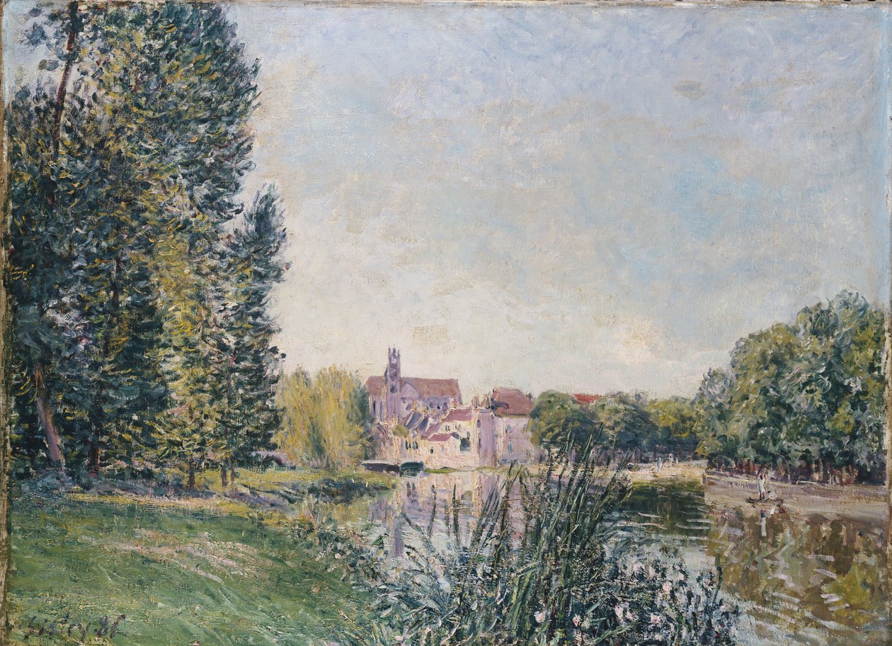The Loing and the Church at Moret by Alfred Sisley