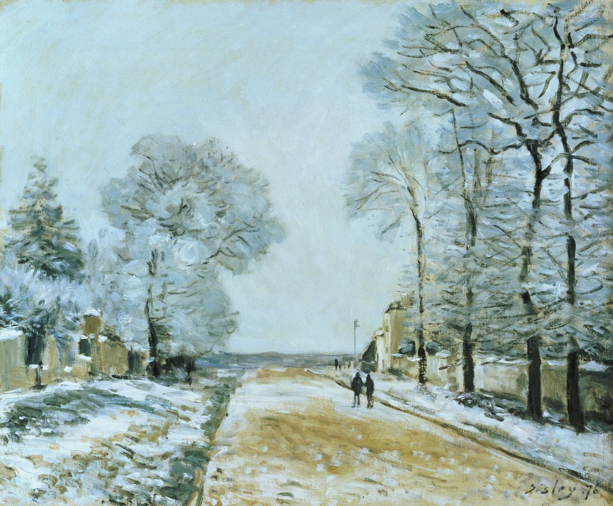 The Road, Snow Effect by Alfred Sisley