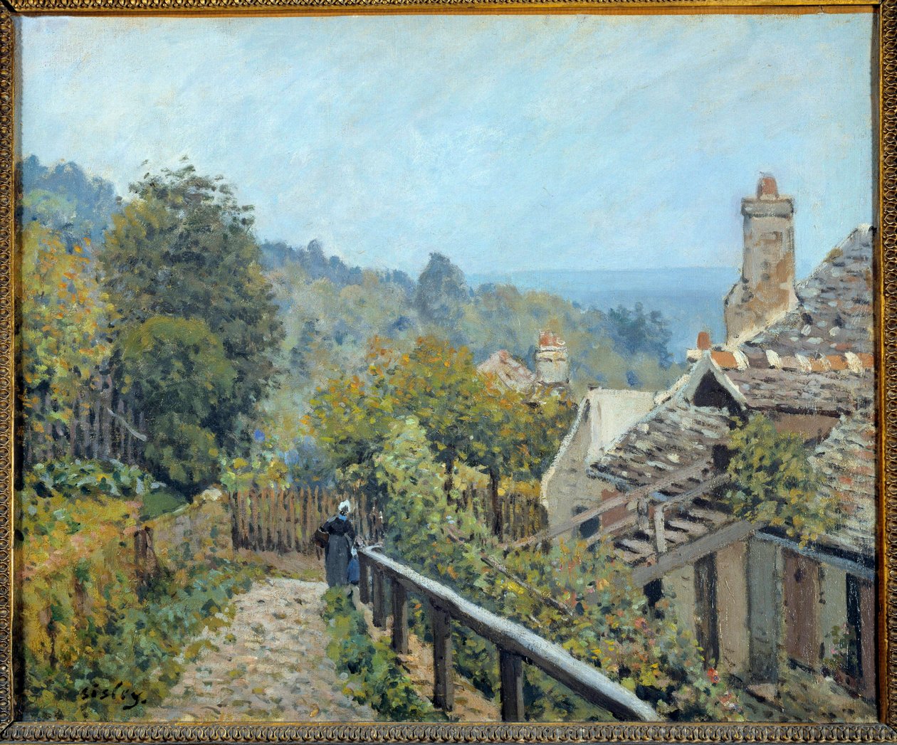 View of Louveciennes, path of the middle coast called heights by Marly by Alfred Sisley