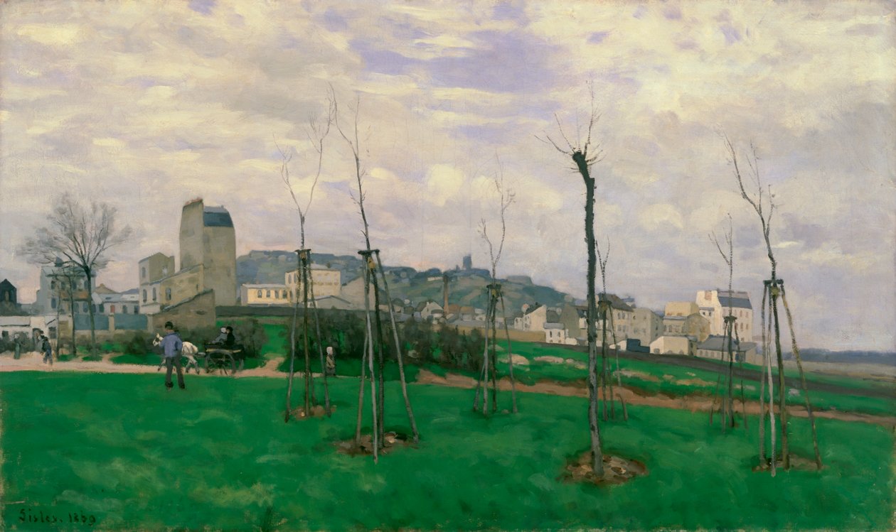 View of Montmartre from the Cité des Fleurs by Alfred Sisley