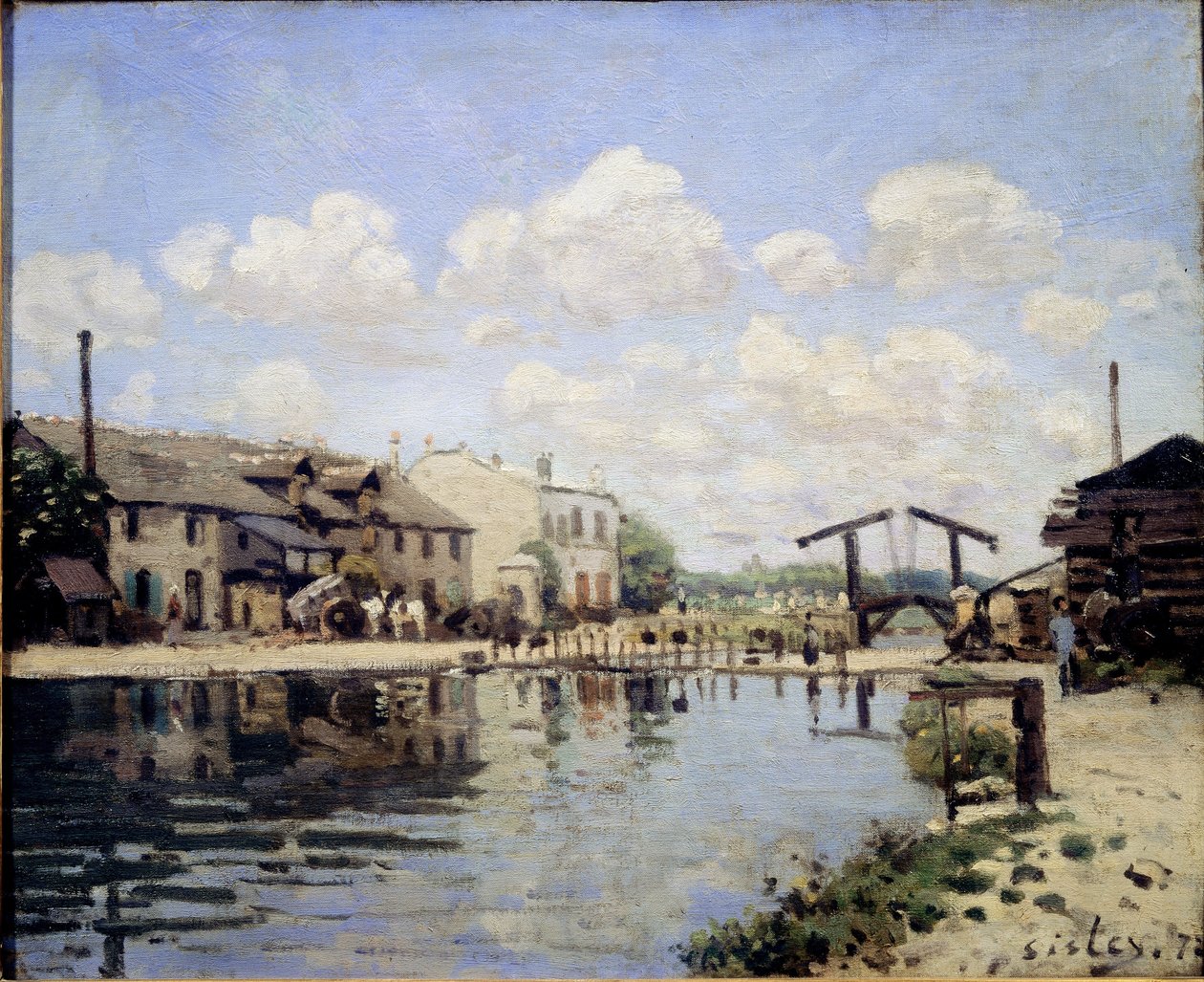 View of St Martin Canal in 1872 by Alfred Sisley