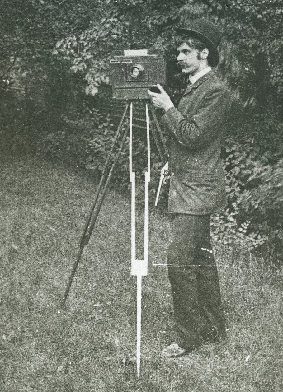 Self-Portrait with Camera, Tripod and Pistol by Alfred Stieglitz