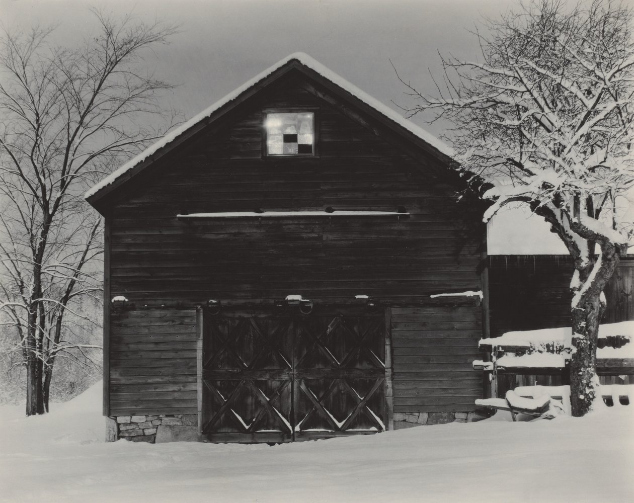 The Black Barn & White Snow by Alfred Stieglitz