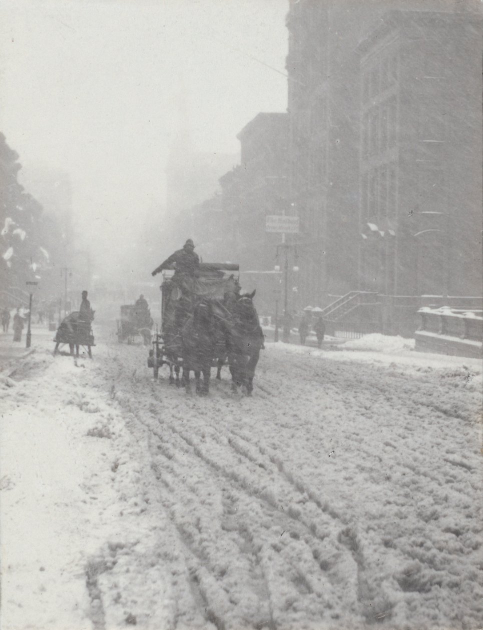 Winter on Fifth Avenue by Alfred Stieglitz