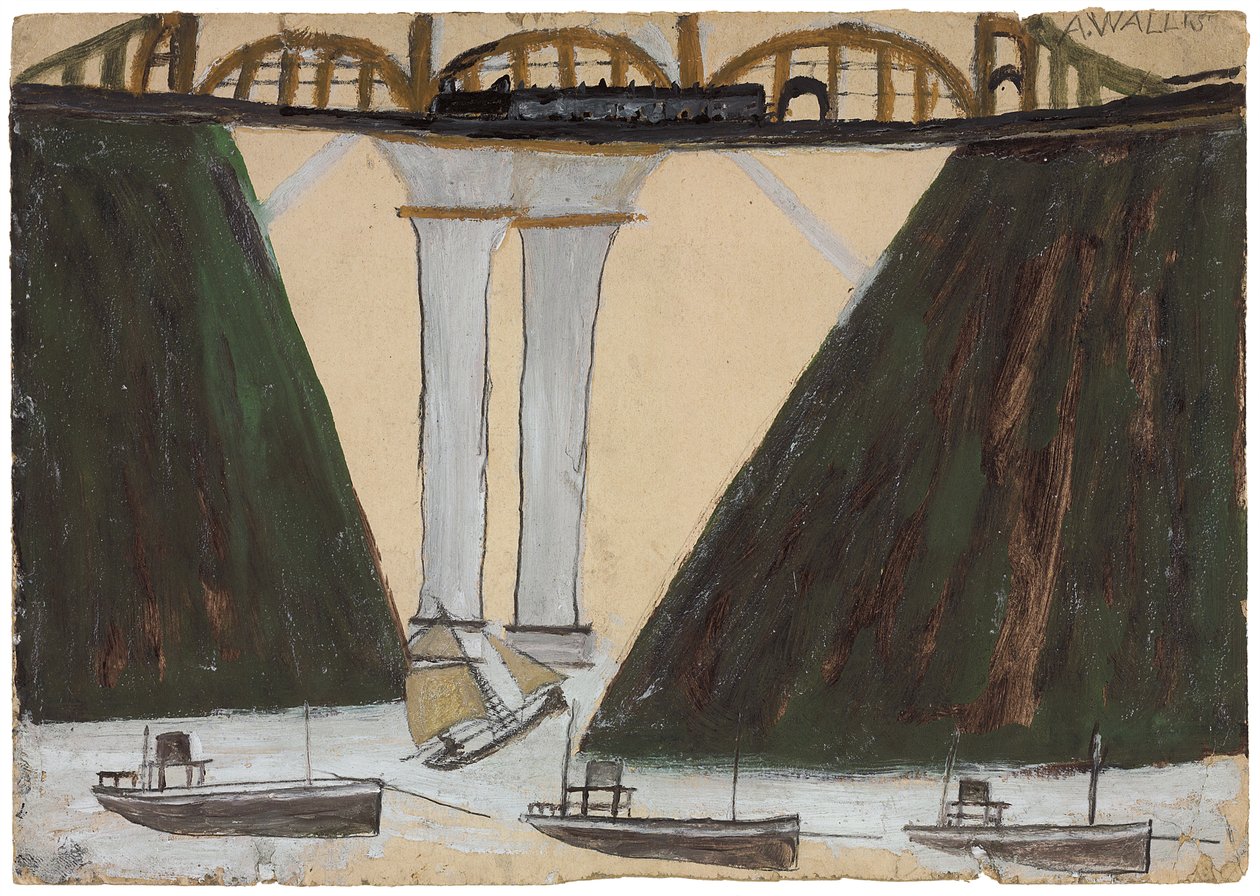 Saltash Bridge, c. 1930 by Alfred Wallis