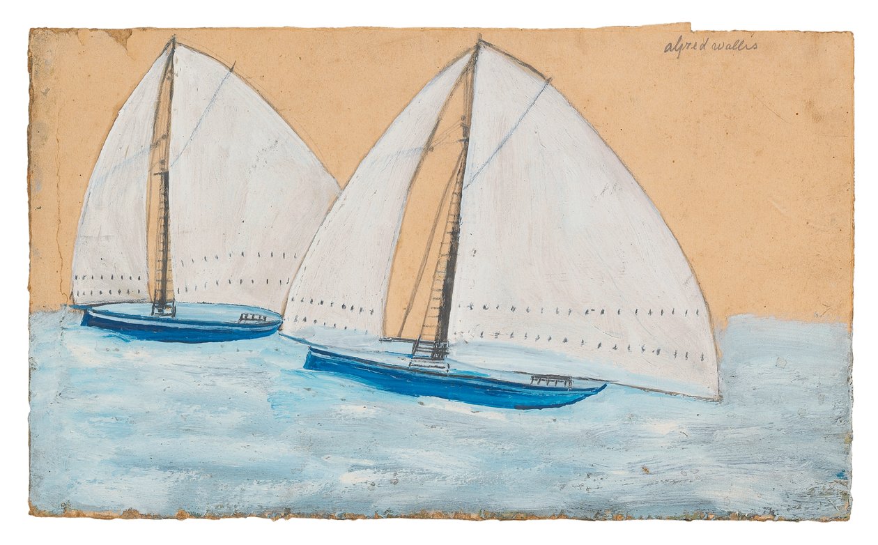 Two Sailing Boats by Alfred Wallis