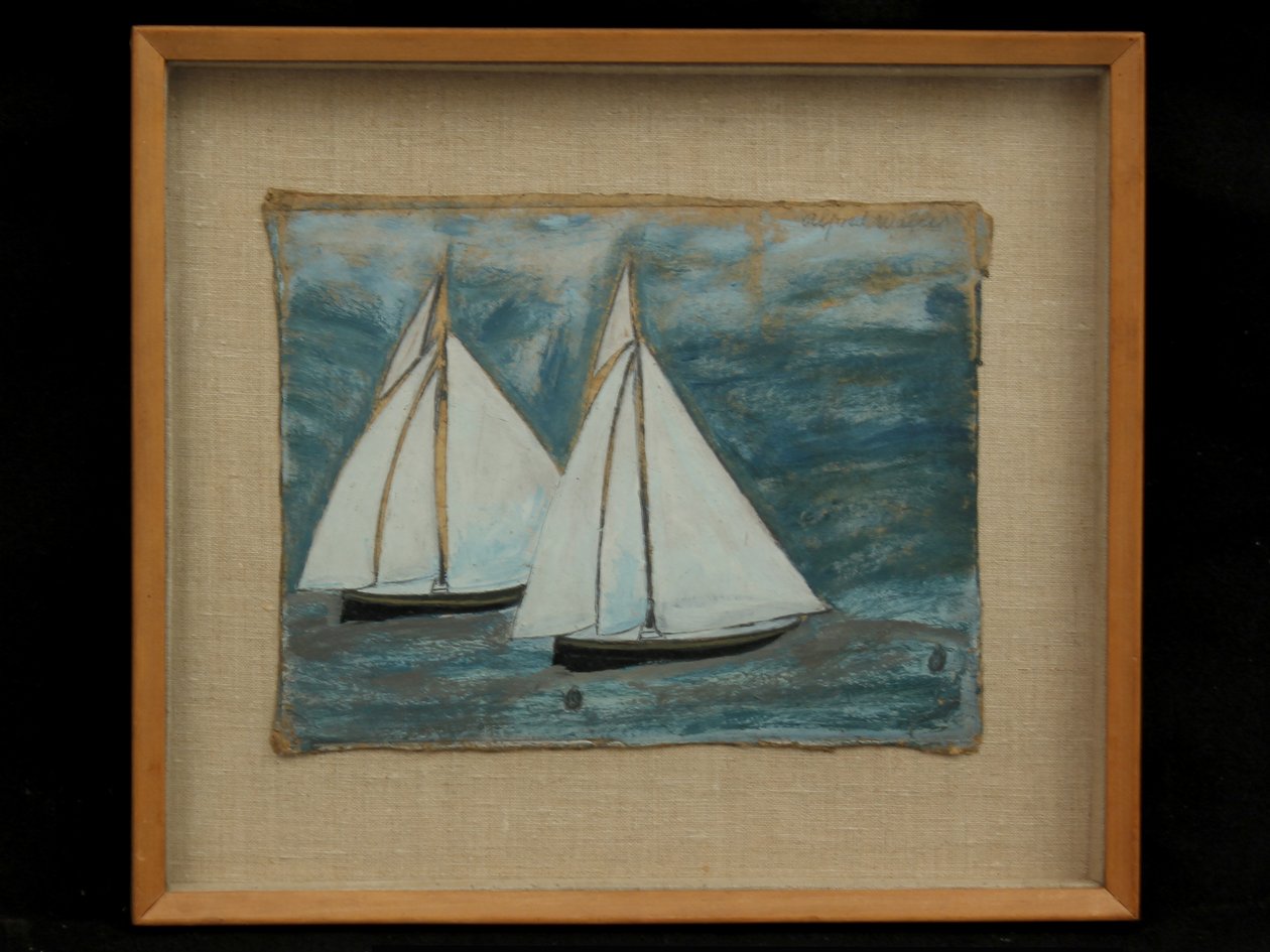 Two Sailing Boats by Alfred Wallis
