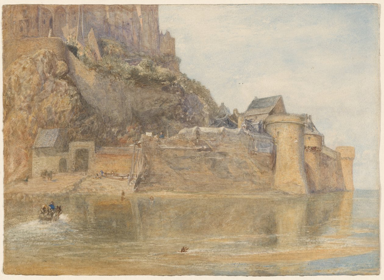 The Ramparts, Mont St. Michel, France by Alfred William Hunt