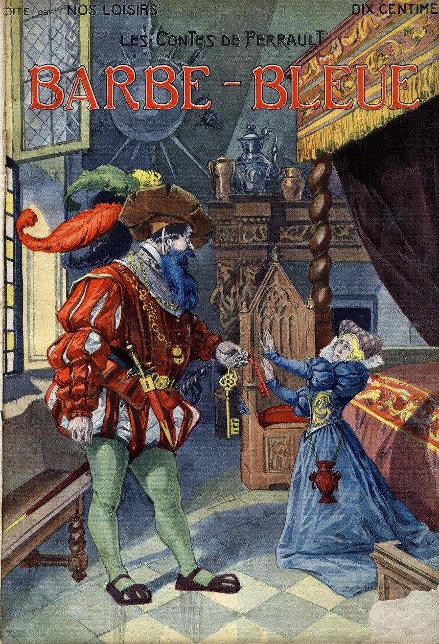 Bluebeard, Conte by Charles Perrault. Illustration of Vaccari and Carrey in 