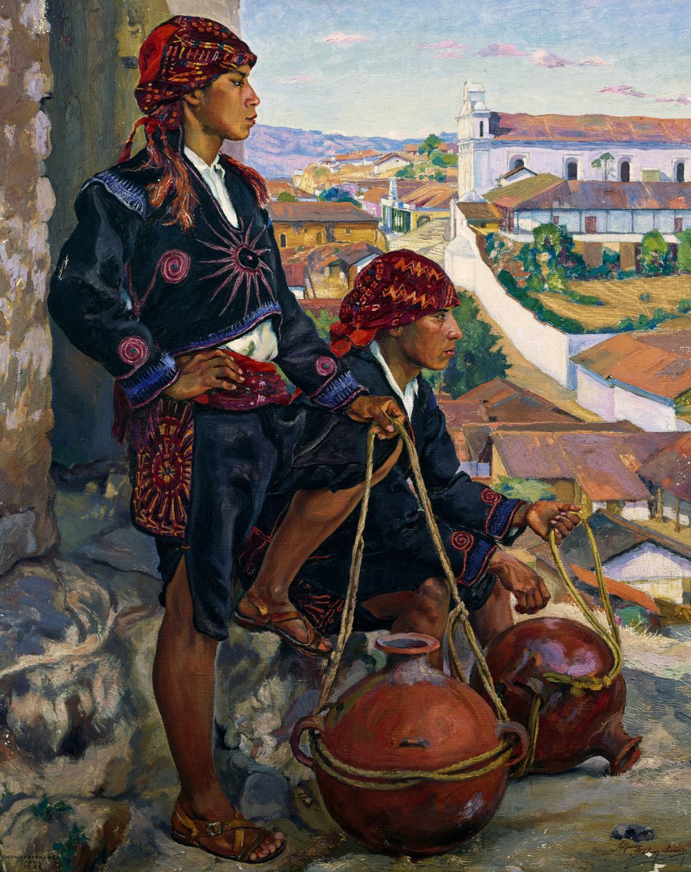 Water Carriers, Chichicastenango by Alfredo Gálvez Suárez
