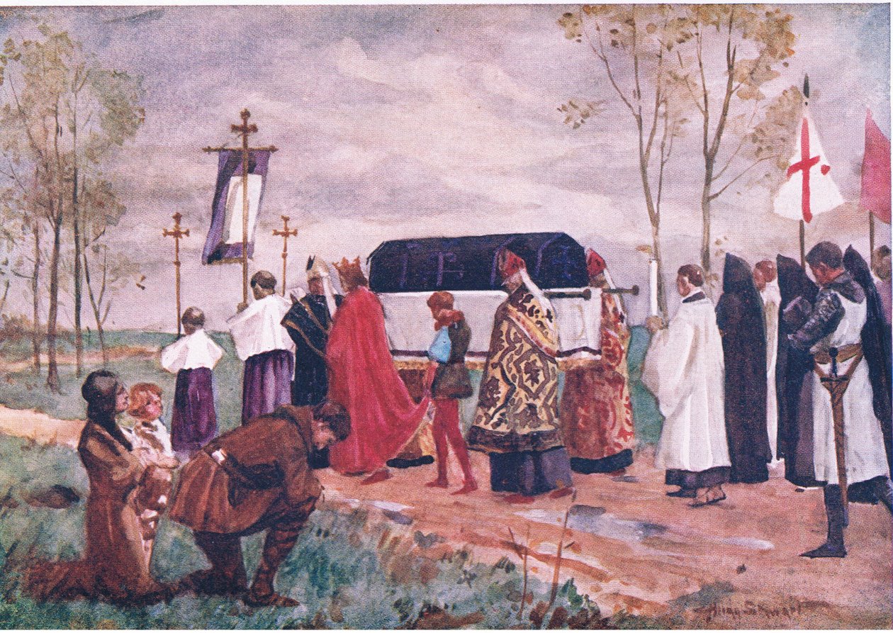 Burial of St Hugh, Illustration from 