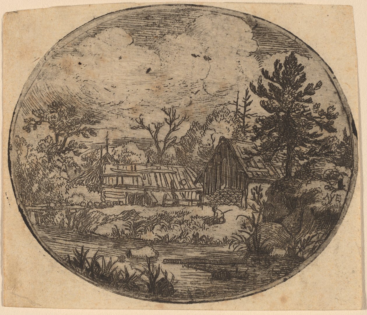 Hamlet at the Bank of a River by Allart van Everdingen