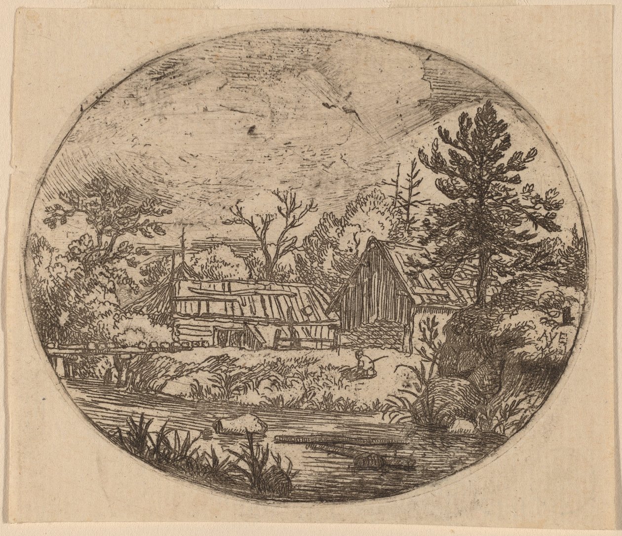 Hamlet at the Bank of a River by Allart van Everdingen