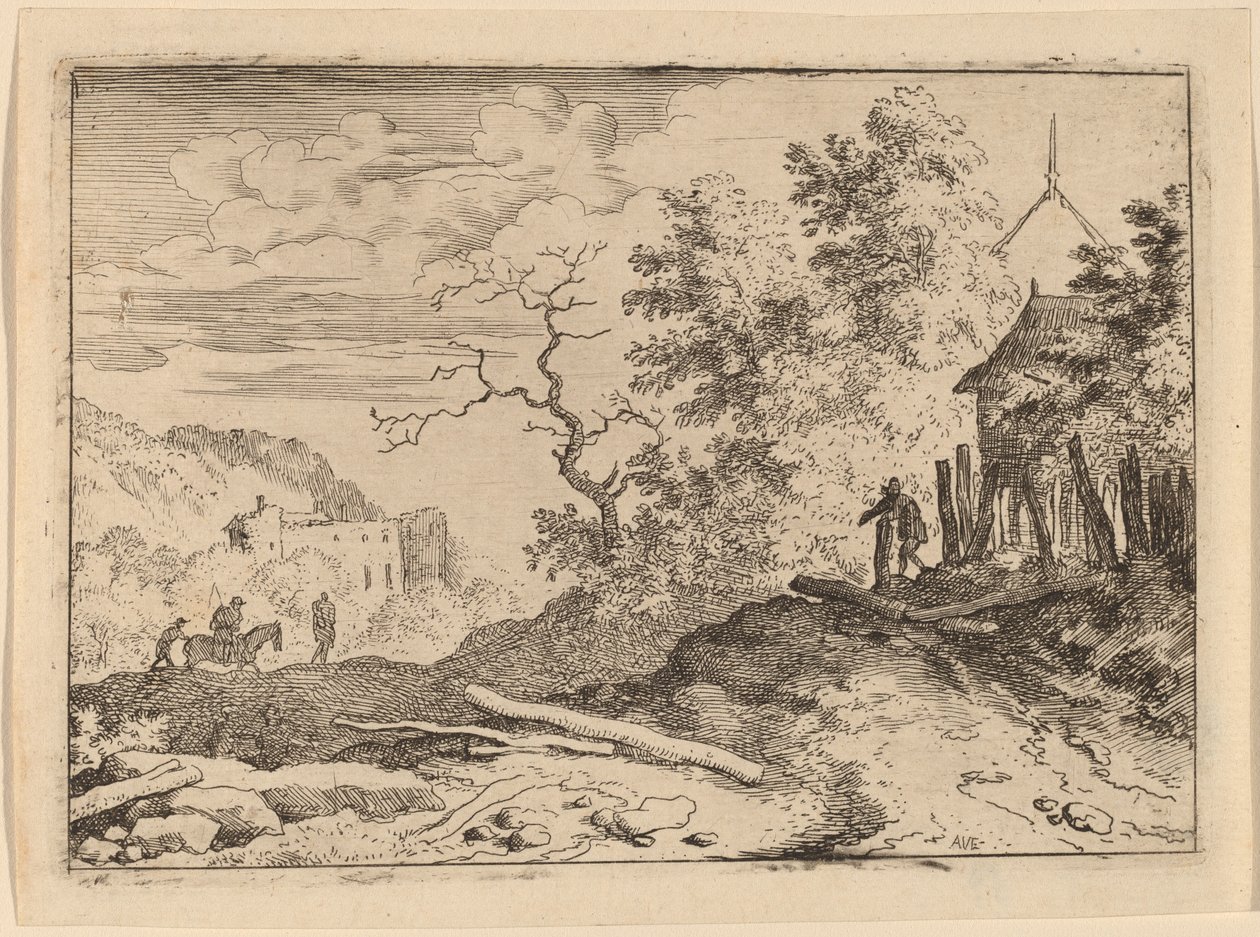 Hut with the Remains of a Hedge by Allart van Everdingen