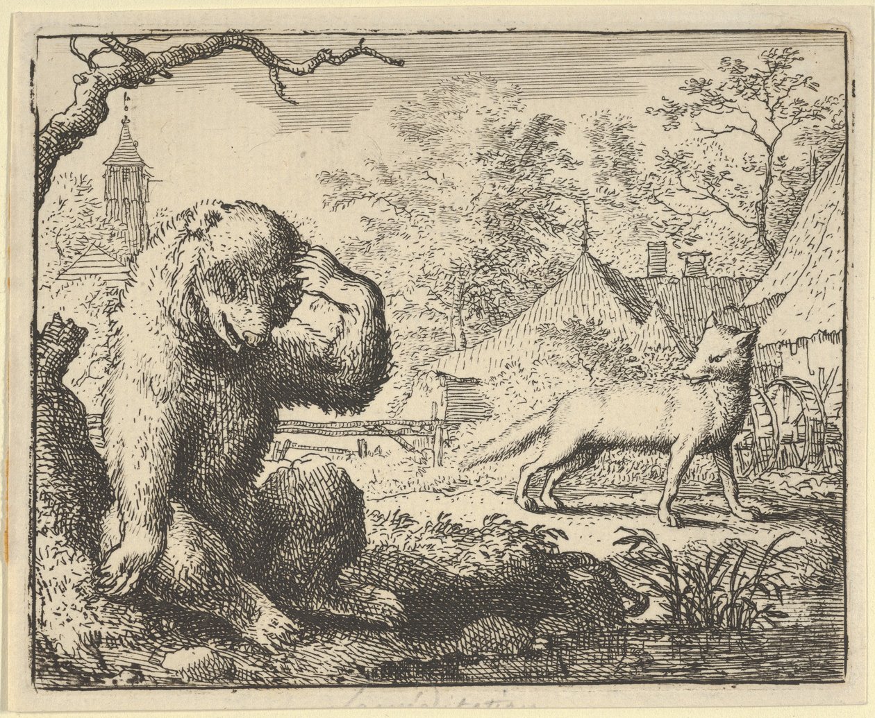 Renard Makes Fun of the Bear by Allart van Everdingen