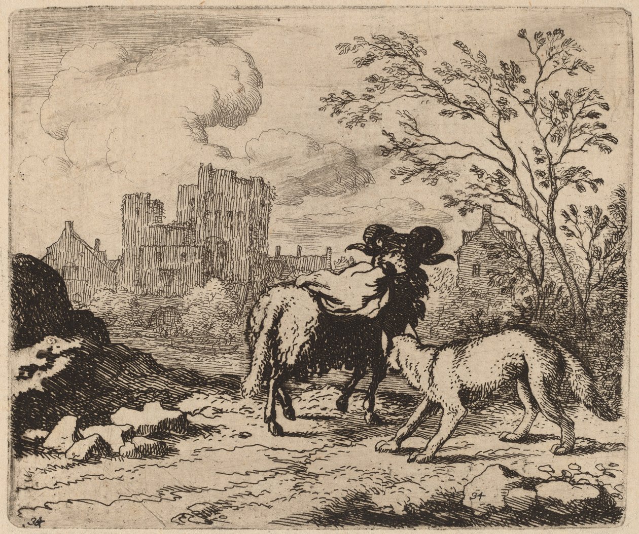 Reynard Asks the Ram to Deliver a Document, probably c. 1645-1656 by Allart van Everdingen